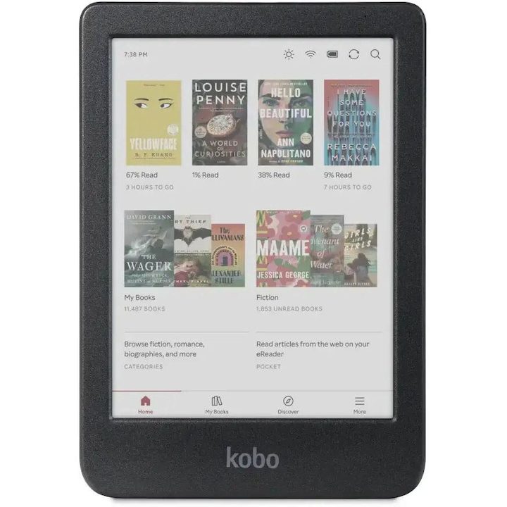 Избор на Електронен Четец за Книги: Как да Направим Най-добрия Избор? Четец на електронни книги Kobo Clara Color, E Ink Kaleido екран 6, процесор 2GHz, 512MB RAM, 16GB флаш, USB Type-C, ComfortLight PRO, Wi-Fi, IPX8 чере