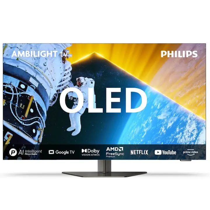 Телевизор Philips AMBILIGHT tv OLED 55OLED819, 55 (139 см), Google TV, Ultra HD 4K, 100Hz, Клас G (Модел 2024)