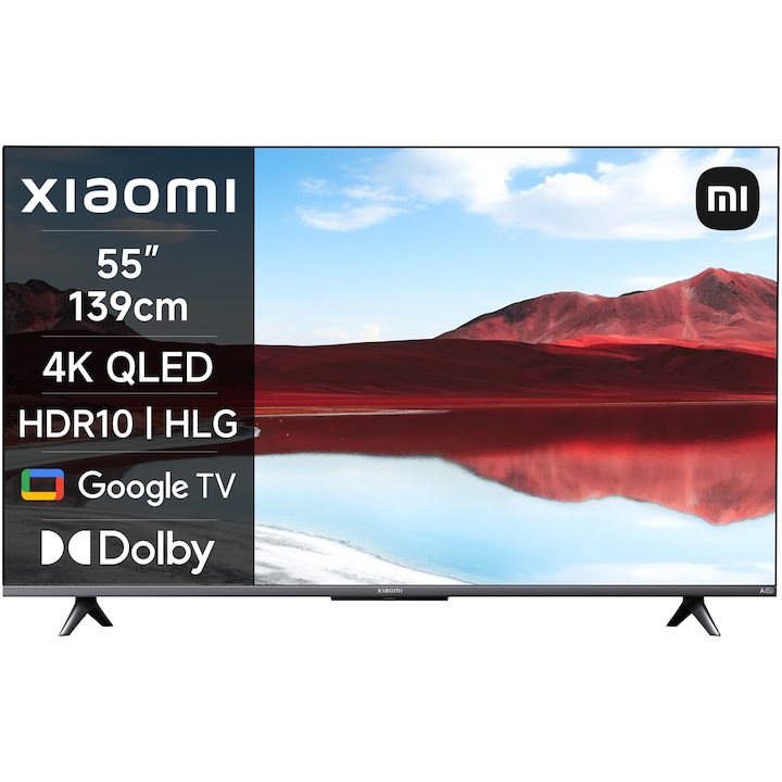 Телевизор Xiaomi QLED A Pro, 55(139 см), Smart Google TV, 4K Ultra HD, Клас F ( Model 2024 )