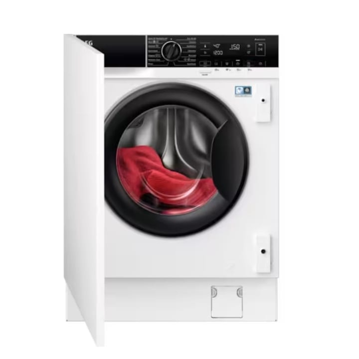 Перални със Сушилня за Вграждане - Сравняваме Най-Популярните на Пазара Пералня със сушилня за вграждане AEG L7WBE68SI ProSteam, 8 кг, 13 програми, Програма с пара, Кондензационно сушене, Енергиен клас Е, Бял