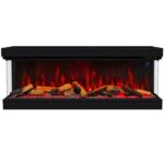 Safecare, 3D стенна електрическа камина за вграждане със звук, WI-FI, 7 цвята, 125 см