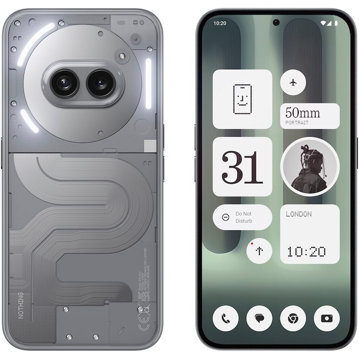 Най-добрите Смартфони за 2025 Година Смартфон Nothing Phone (2a) Plus, 256GB, 12GB RAM, 5G, Grey