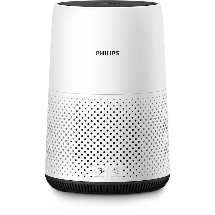 Пречиствател за въздух Philips seria 800, AC082010, до 48 m², (CADR) от 190 m³h, HEPA филтър, Интелигентни сензори, Дисплей за качество на въздуха, Но