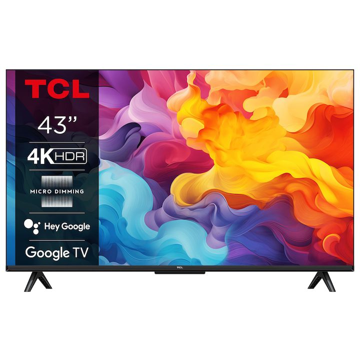 Телевизор TCL LED TV 43V6B, 108 cm, Smart Google TV, 4K Ultra HD, Class F