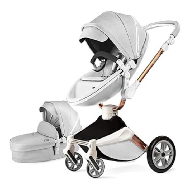 Модерни Детски Колички: Нашите Предложения Детска количка 2 в 1 Hot Mom 0-36 месеца Сива