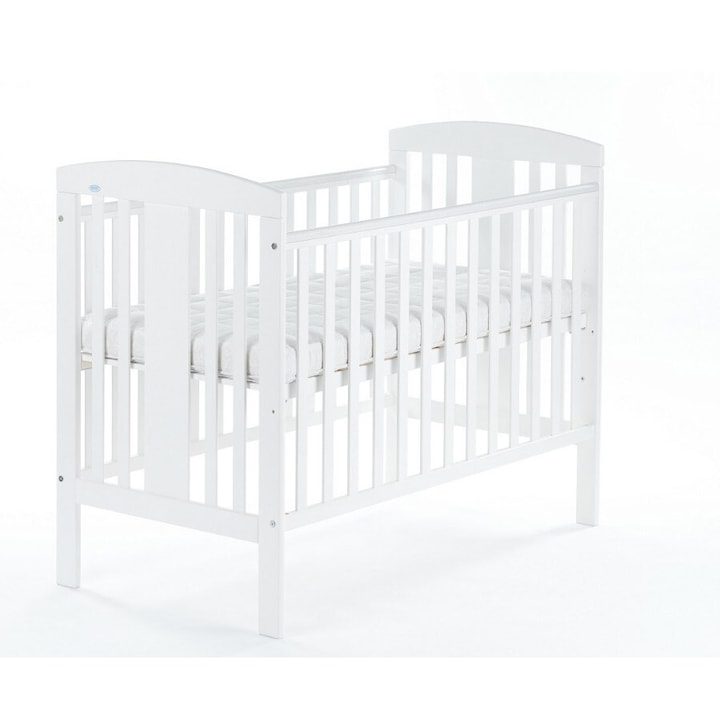 Бебешка кошара Happy TOM, трансформируема в легло, бяла, 3 нива на височина, 140x70 см