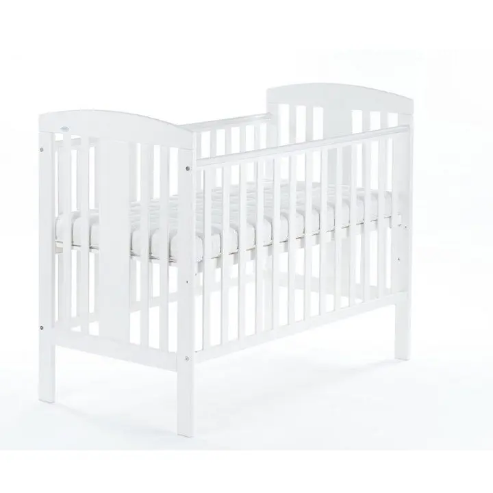 Бебешка кошара Happy TOM, трансформируема в легло, бяла, 3 нива на височина, 140x70 см