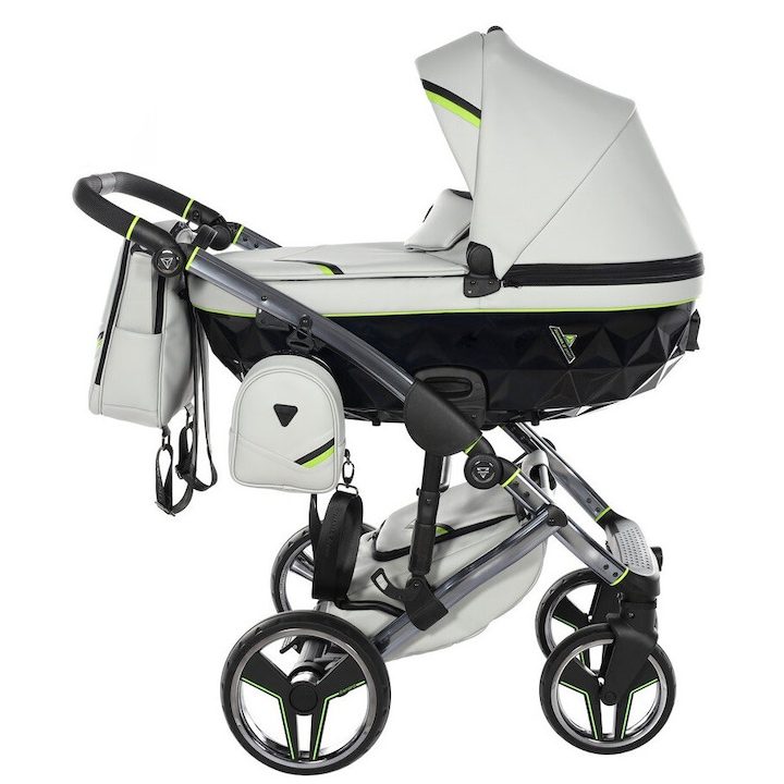 Модерни Детски Колички: Нашите Предложения Детска количка, Джунама, Екологична кожа/Алуминий, Гел колела, Противоударни, Черен/Сив