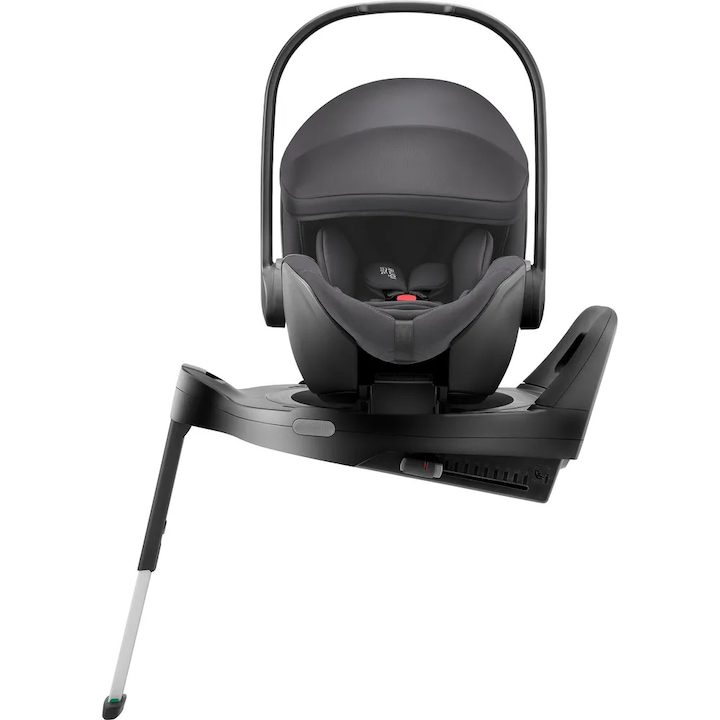 Детско столче за кола с включена Isofix основа Britax Romer Baby Safe Pro, С легнало положение, 0-15 месеца, 40-85 см, 0-13 кг, Deep grey