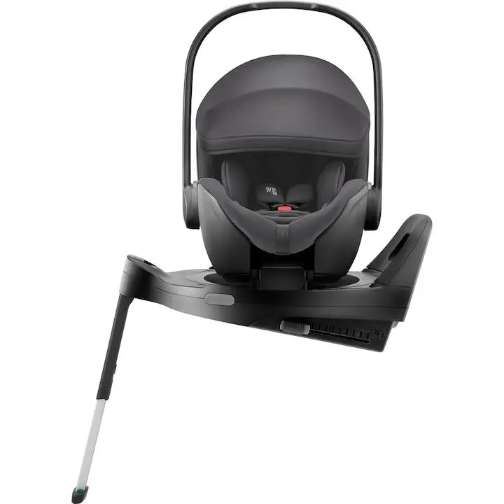 Детско столче за кола с включена Isofix основа Britax Romer Baby Safe Pro, С легнало положение, 0-15 месеца, 40-85 см, 0-13 кг, Deep grey