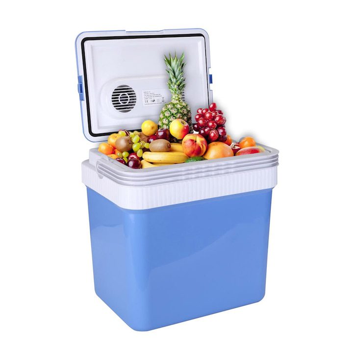 Електрически Хладилни Чанти – Практичен Избор За Всяко Пътуване Хладилна чанта ZEPHYR ZP 1448 A24, 24 литра, 12V DC, Охлаждане и затопляне, Двойно захранване, Син