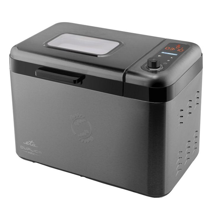 Топ 12 Най-Добрите Домашни Хлебопекарни Машина за производство на хляб ETA Duplica II MAX 3147 90000, 850W, 24 програми, капацитет 1.5 кг, неръждаема стомана