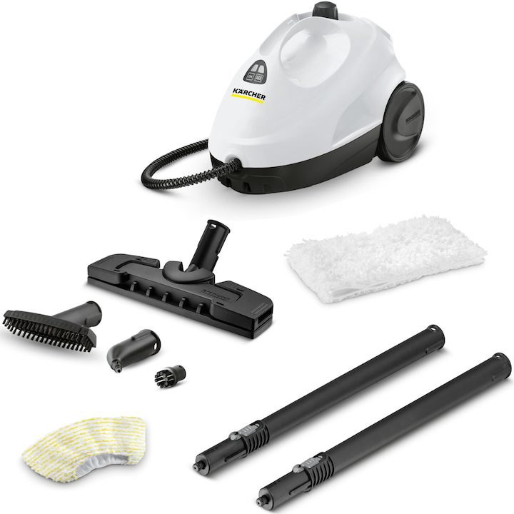 Парочистачки – Сравняваме Най-Добрите 🚿✨ Парочистачка Karcher KST 2, 1.512-601.0, 1500 W, 75 кв.м., 3.2 бара, Време за нагряване 6.5 мин., Бял/Черен