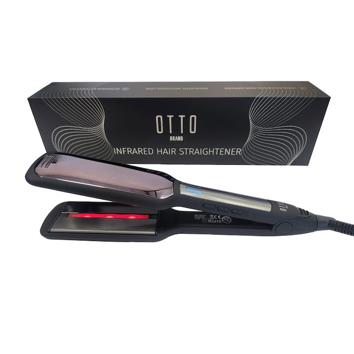 Преса за Коса: Как да Изберем - Нашите Предложения Професионална Инфраред преса за коса 5см, OTTO brand, Сив/Черен
