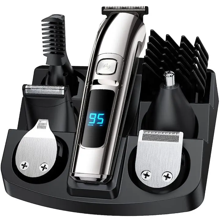 Най-Добрите Машинки за Подстригване – Вашият Ключ към Перфектна Прическа у Дома ✂️ Професионална Машинка За Подстригване SeveShop, За Коса, Брада, Мустаци, Нос, Уши, Тяло, IPX7 Водоустойчива, 18 Части, Безжична, Стоманени Остриета, Регулируеми Настройки, Дълготрайна Батерия, Ергономичен Дизайн, Черна
