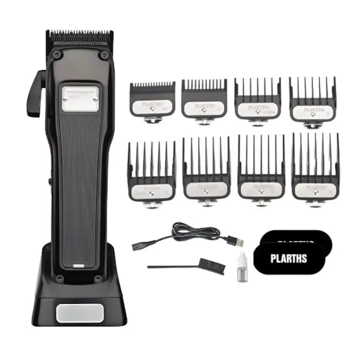 Най-Добрите Машинки за Подстригване – Вашият Ключ към Перфектна Прическа у Дома ✂️ Професионална машинка за подстригване, WMARK NG-2053A, мощен 7200rpm мотор, DLC избледняващи остриета, метален корпус, 8 премиум тримера 1,5-25 мм, стойка за зареждане, 2 косми, черен