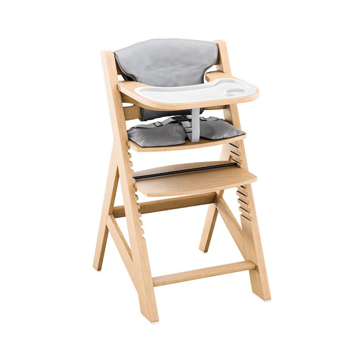 Детско Столче За Хранене: Практични Съвети И Важни Екстри Стол за хранене 4 в 1, Tulano Morsel 40, 3-точков предпазен колан, регулируема височина, 12 нива на регулиране, естествен