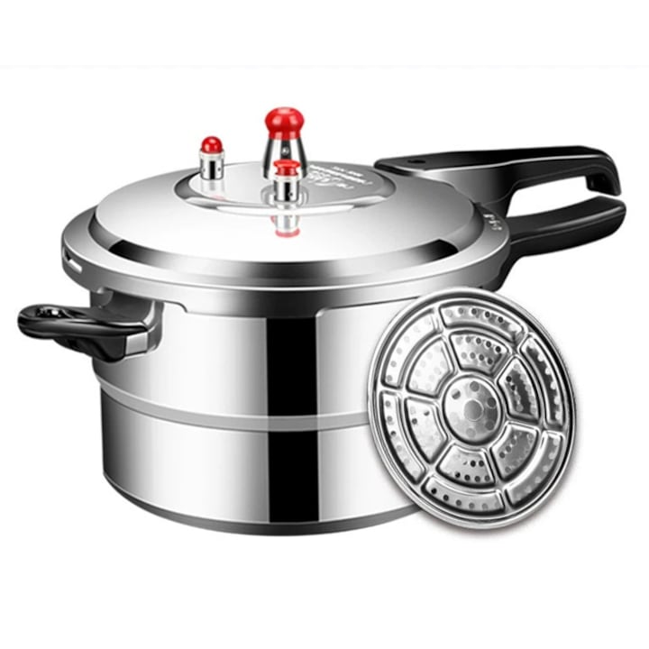 Тенджера Под Налягане – Бързо и Иновативно Готвене Тенджера под налягане Tefal Secure Trendy 8 Aqua Blue, 9L, 2 нива на готвене, 5 системи за безопасност, индикатор за налягане, индукционна кошница за готвене, неръждаема стомана с жълто