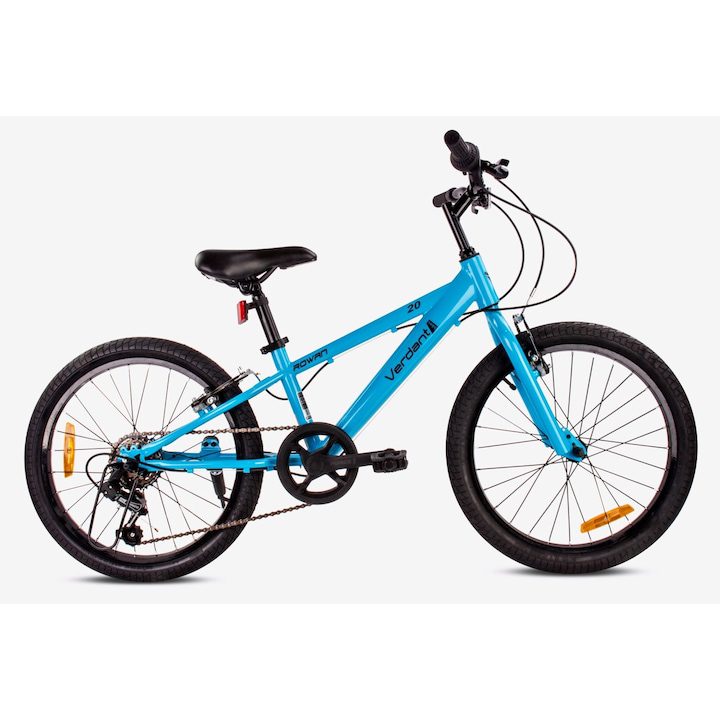 Велосипед за момчета и момичета, Sun Baby, Verdant Rowan, 20 инча, 5 - 9 години, стоманена рамка, 6 скорости Shimano Tourney, широки гуми, син