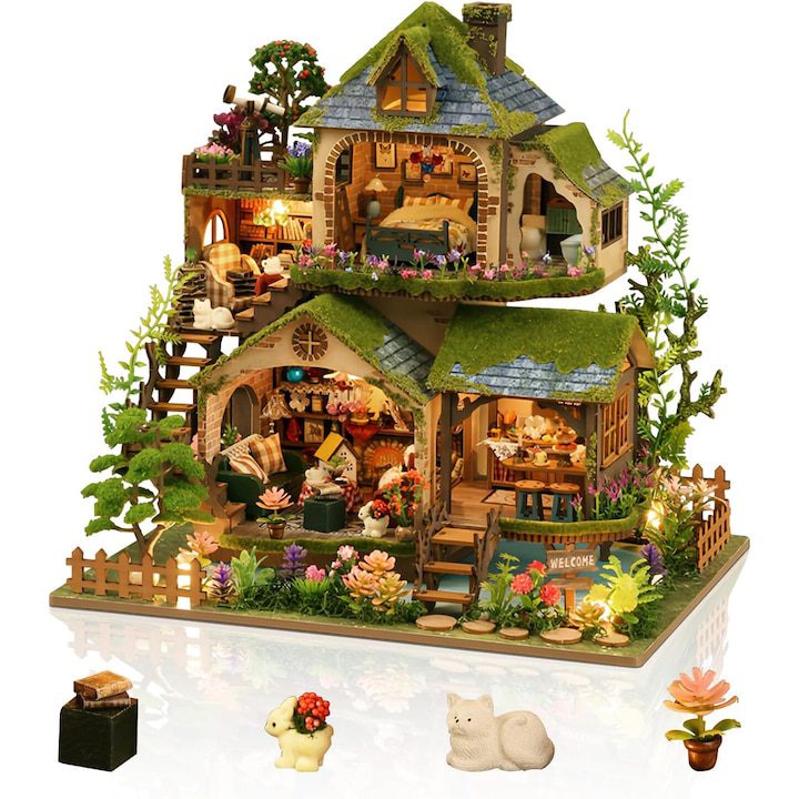 3D Пъзели: Вълнуващо пътешествие в свят на забавление и развитие 🎯 3D Пъзел Къща, WALALLA, дърво, многоцветен, 1000 части, за 14+ години