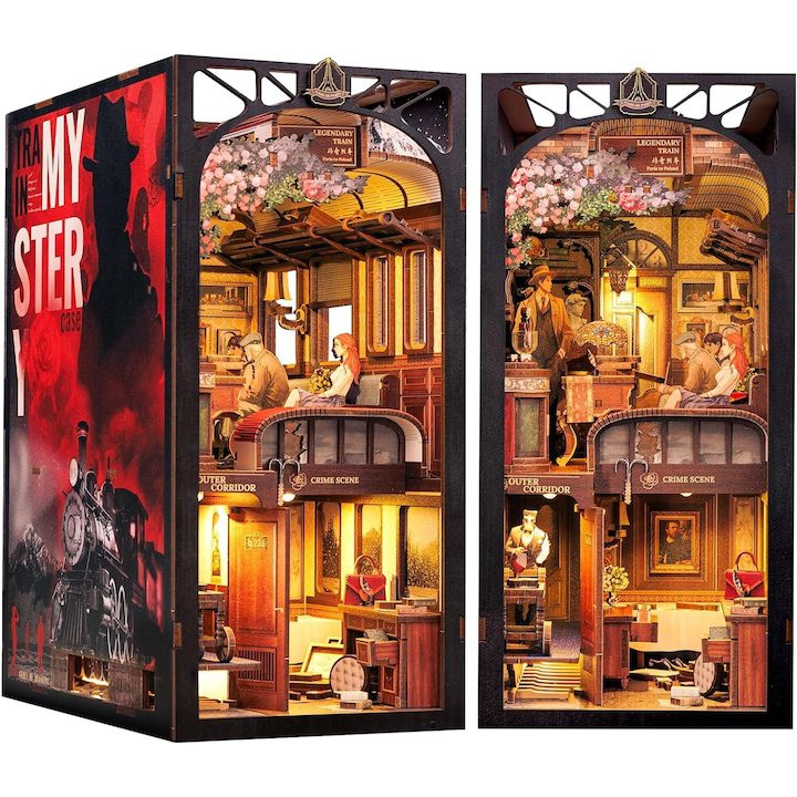 3D Пъзели: Вълнуващо пътешествие в свят на забавление и развитие 🎯 3D пъзел, Cutebee, DIY Train Mystery Case, 338 части