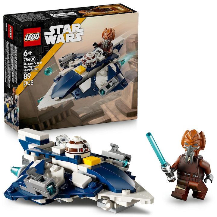Конструктори LEGO – Магията на Конструкторите, Които Вдъхновяват Поколения LEGO® Star Wars™ - Джедайски изтребител Starfighter на Пло Куун, 75400, 89 части