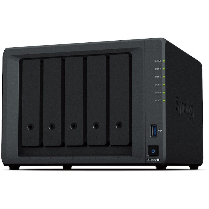 Какво е Network Attached Storage (NAS) и Как да Изберем Правилния Network Attached Storage Synology DS1522+ DiskStation с процесор AMD Ryzen R1600 2GHz, 5-Bay, 8GB DDR4