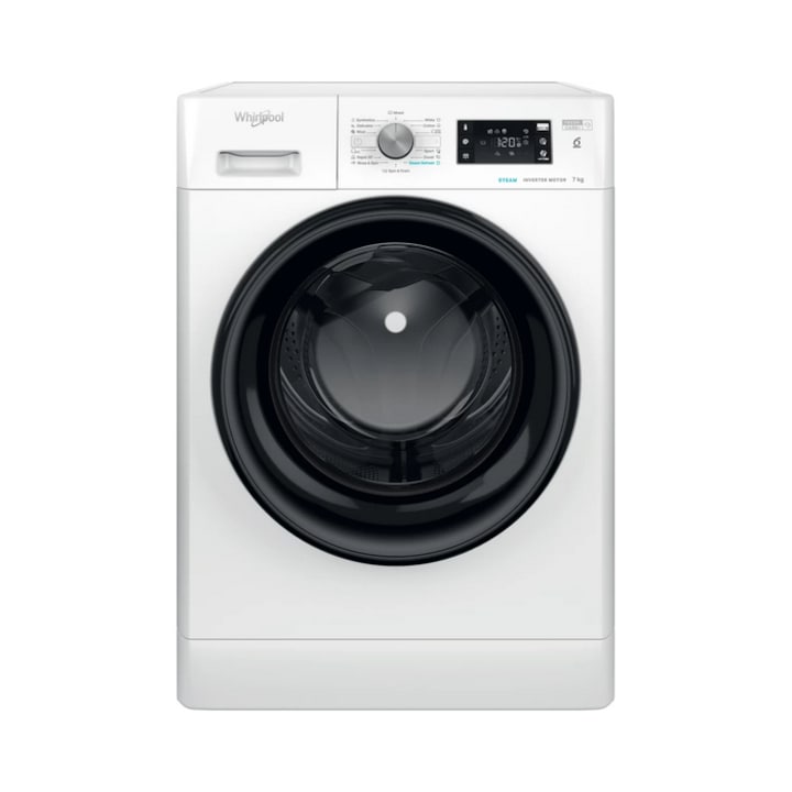 Пералня Whirlpool FreshCare+ FFB 7259 BV EE, 7 кг, 1200 оборота/минута, Клас B, Steam Refresh, 6th Sense Technology, Inverter Motor, White/Black