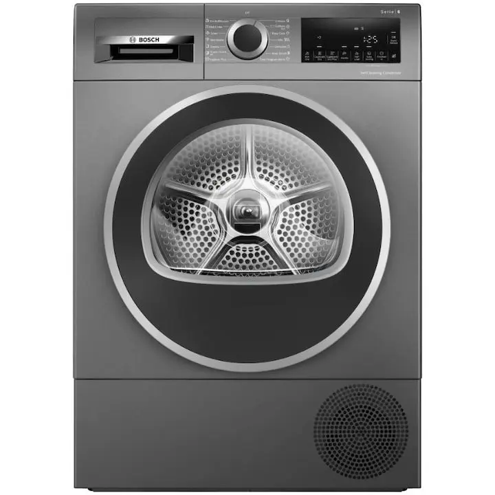 Сушилня Bosch WQG235DREU, Термопомпа, 8 кг, 15 програми, AutoDry, Клас A+++, SensistiveDrying System, Антрацит