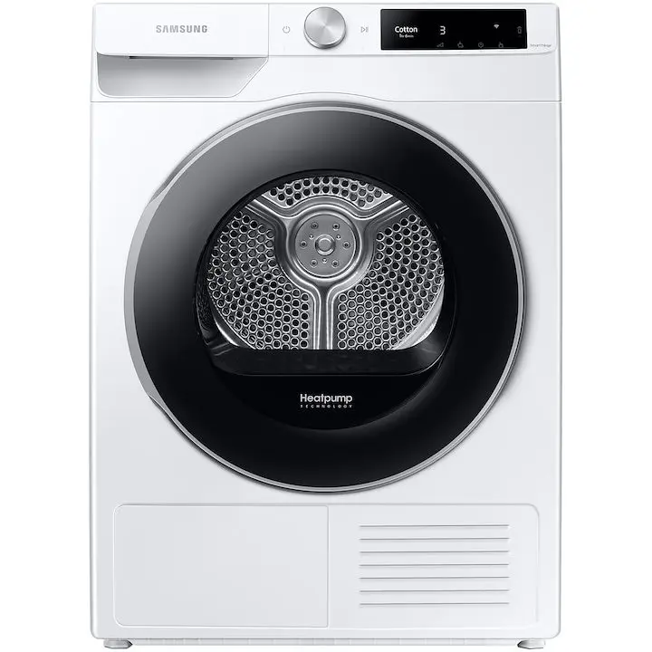 Сушилня Samsung DV80T6220LE/S7, Термопомпа, 8 кг, Клас A+++, Optimal Dry, Air Wash, Wifi SmartThings, AI Control, Бял