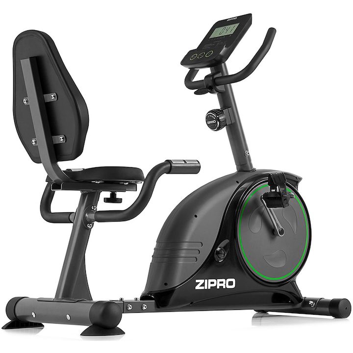 Велоергометър Zipro Easy, Хоризонтален, Маховик 8 кг, Максимално поддържано тегло 150 кг