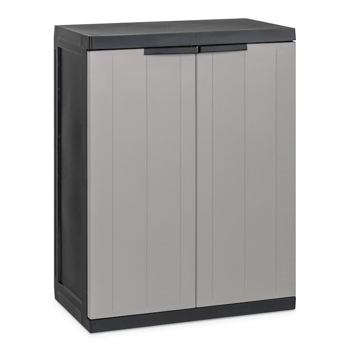 Градински шкафове за съхранение: Практични решения за организацията на вашата градина 🌿 Шкаф за съхранение Toomax Bios midi, нисък, пластмасов, сив