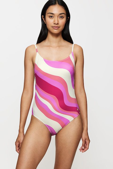 Бански Триумф - Най-Харесваните Модели за Лято 2025 Triumph, Цял бански Summer с принт, Фуксия/Розово