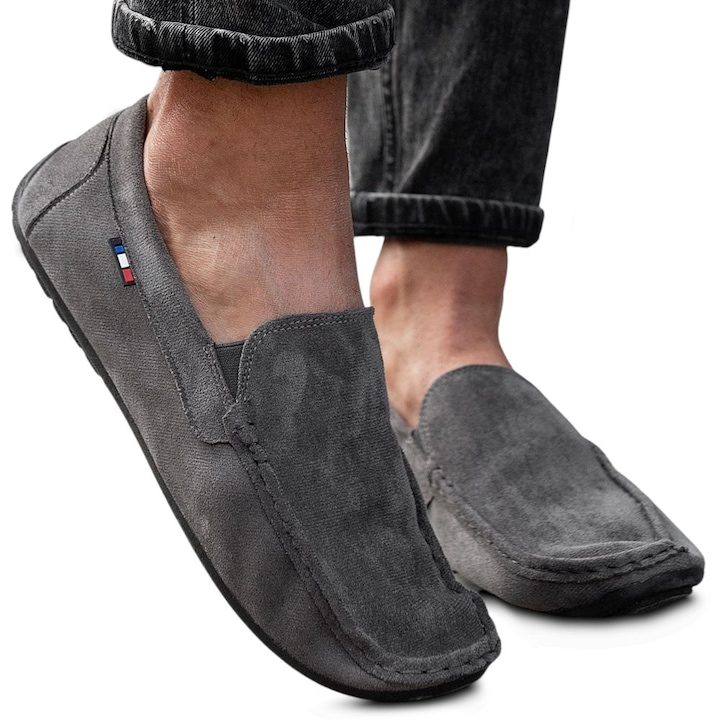 Мъжки мокасини: стил и удобство за всеки ден Мъжки мокасини, пермани, велур, сиво
