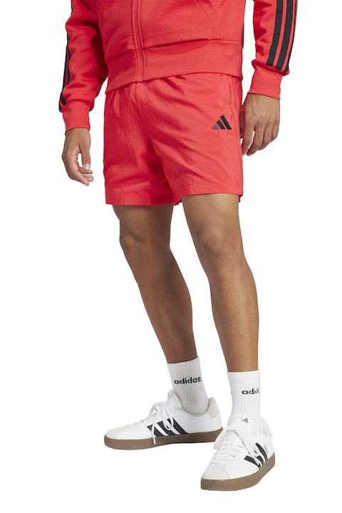 Къси Мъжки Панталони - Най-Добрата Колекция adidas Sportswear, Къс панталон с джобове встрани, Червен/Черен