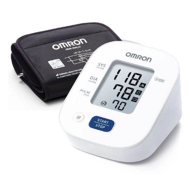 Апарати за кръвно налягане: видове, точност и съвременни решения за домашна грижа 🩺 Апарат за измерване на кръвно налягане Omron M2+, Технологията Intellisense, голям маншет 22-42 см, Оригинален AC адаптер Omron, Бял/Сив