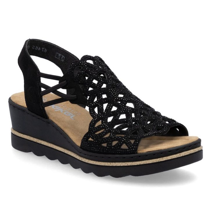 Дамски сандали – Как да Изберем? Дамски сандали Rieker 67465-00 Размер 38, Черен