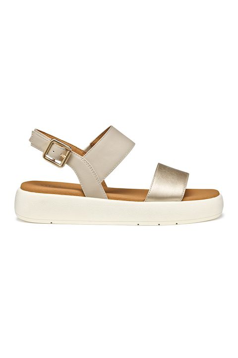 Дамски сандали – Как да Изберем? Geox, Сандали от еко кожа, Златист/Светло бежово