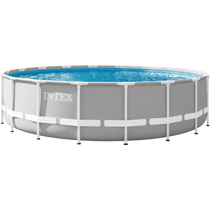Басейни с метална рамка: пълен пътеводител за избор, монтаж и грижи 🏊♂️ Басейн Intex 26732NP Prism Frame, С филтрираща помпа, стълба и подложка, 5.47 м x 1.22 м