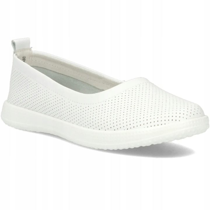 Дамски Мокасини👡 Дамски обувки FILIPPO, кожени, удобни, бели, Бял