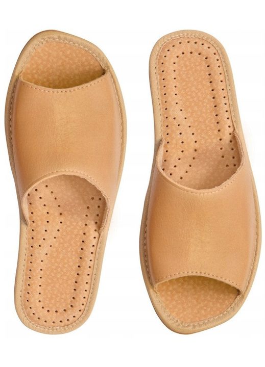 Дамски чехли – удобството, което заслужавате 🥿 Дамски чехли от естествена кожа, бежови, 40 EU – Удобни, неплъзгащи се, меки и издръжливи домашни обувки – Дамски обувки за вкъщи