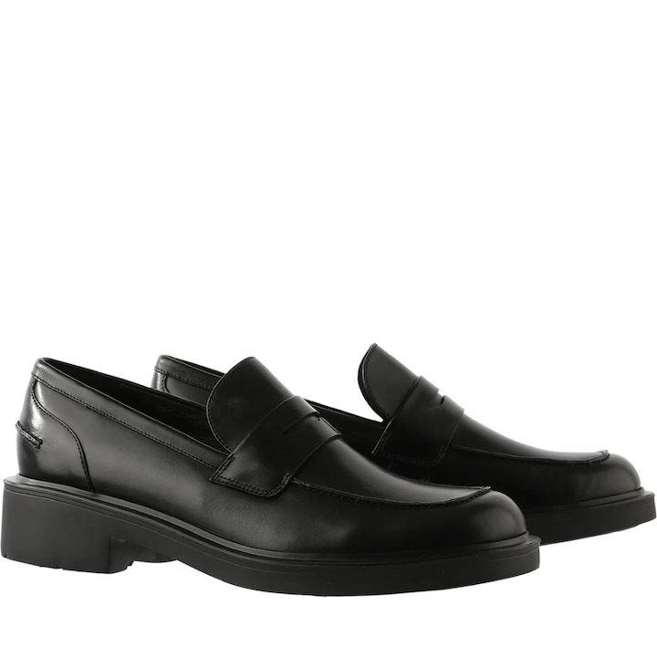 Дамски Мокасини👡 Дамски мокасини, Hogl, ежедневни, естествена кожа, черни, на нисък ток