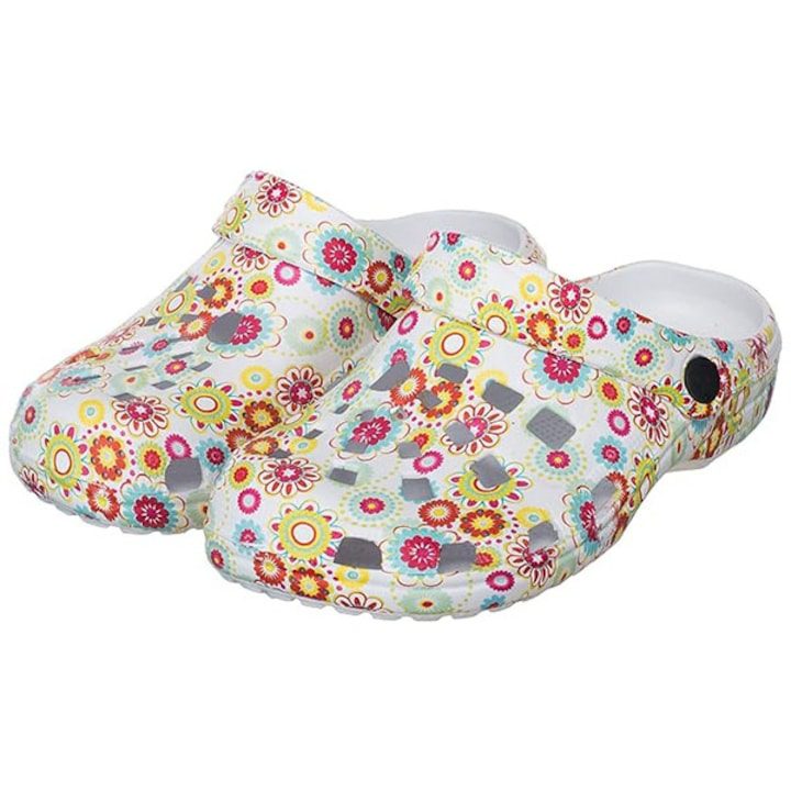 Дамски чехли – удобството, което заслужавате 🥿 Дамско градинско сабо от EVA материал, с отвори за циркулация на въздуха, флорален десен, 39 бр.