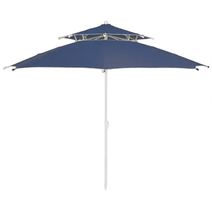 Идеални Градински Чадъри: Как да Изберем 🌞 Плажен чадър Kring, 2.2x1 м, Метал/Полиестер, Син