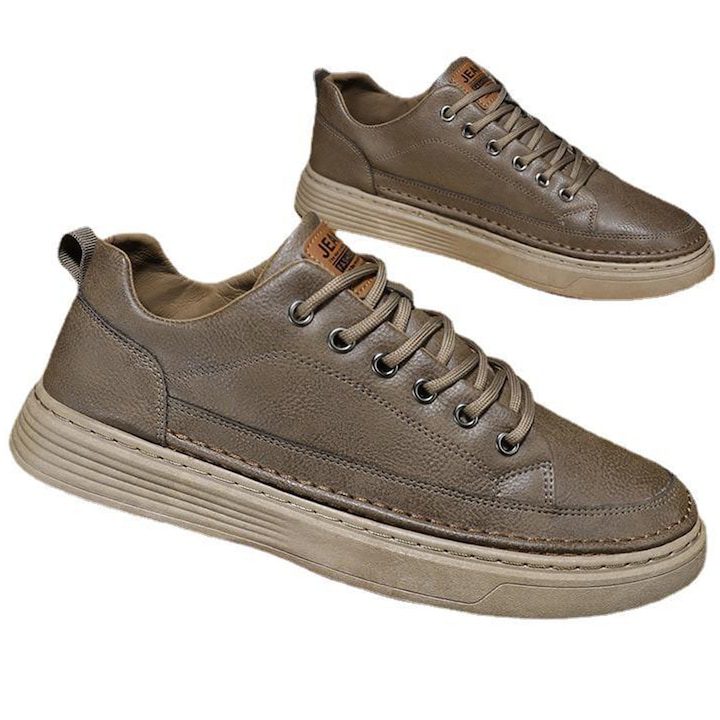 Мъжки обувки през 2025: комфорт и стил в един продукт Ежедневни кожени обувки, Hggzeg, против плъзгане, водоустойчиви, лесни за почистване, PU, кафяв