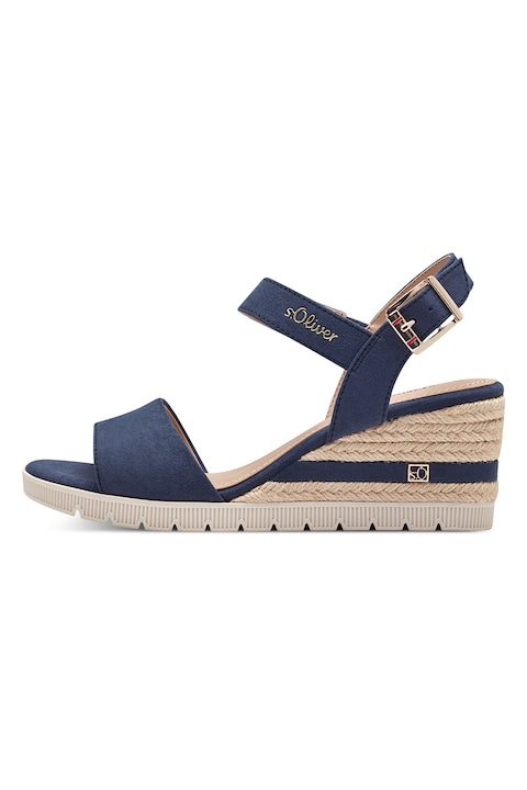 Дамски сандали – Как да Изберем? s.Oliver, Сандали тип еспадрили със синтетика, Тъмносин