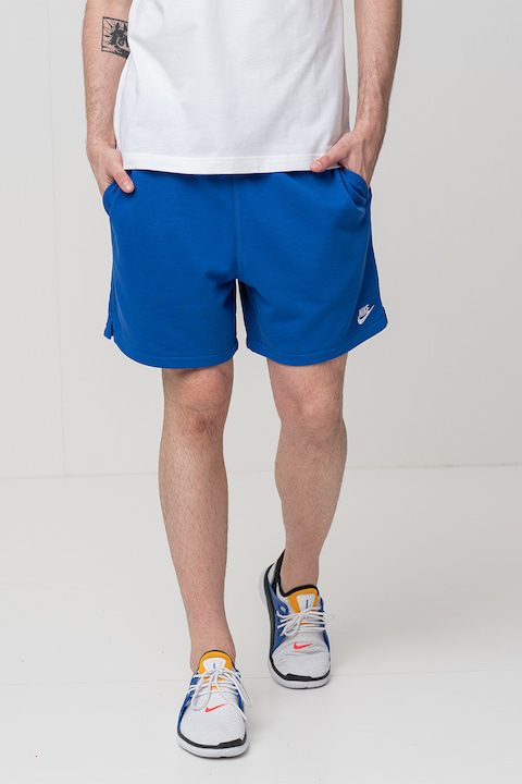 Къси Мъжки Панталони - Най-Добрата Колекция Nike, Бермуди с връзка и джобове, Кралско Синьо
