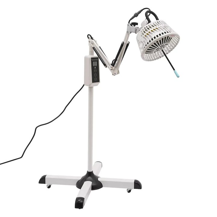 Инфрачервена нагревателна лампа TDP, 300W, настройки за висока/ниска температура, бяла, размери 61x147см