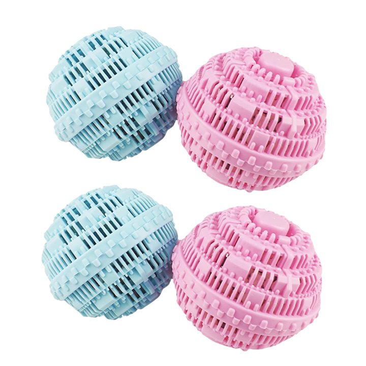 Вълнени Топки за Сушилня – Природно Решение за По-Бързо и Ефективно Сушене на Дрехи Комплект от 2 топки за омекотяване на дрехи в сушилнята, SINBINTA, Супер адсорбционна сила, Предотвратява избледняване, Многократна употреба, Удобна употреба, За тъкани или дрехи, TPR, 11x10 см, Синьо/Розово