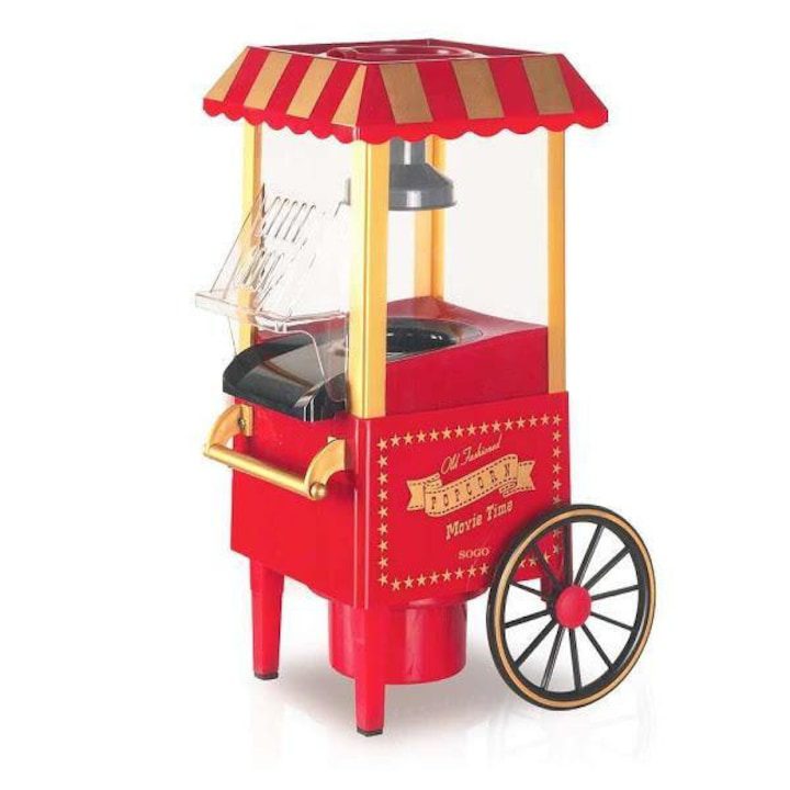 Машина за пуканки, PROCART, мини, преносима, 38 x 18 x 15 см, 1100 W, ретро дизайн